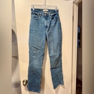 Abercrombie & Fitch Classic Light Blue Straight-Leg Jeans Curve Love